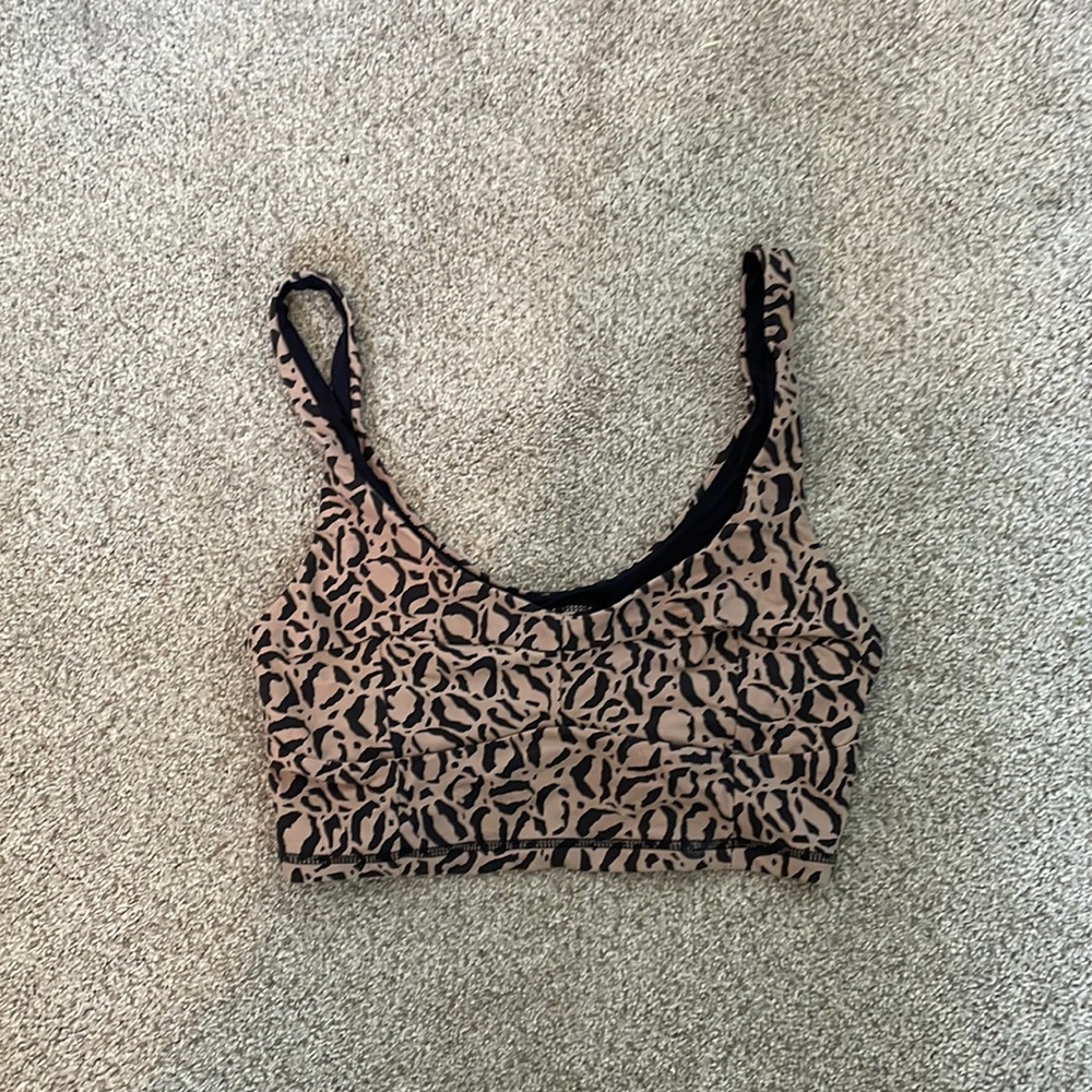 Animal print work out bra